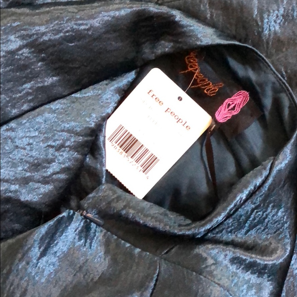 Free People Satin Jumpsuit Open Back X Cross Flare - Picture 7 of 7
